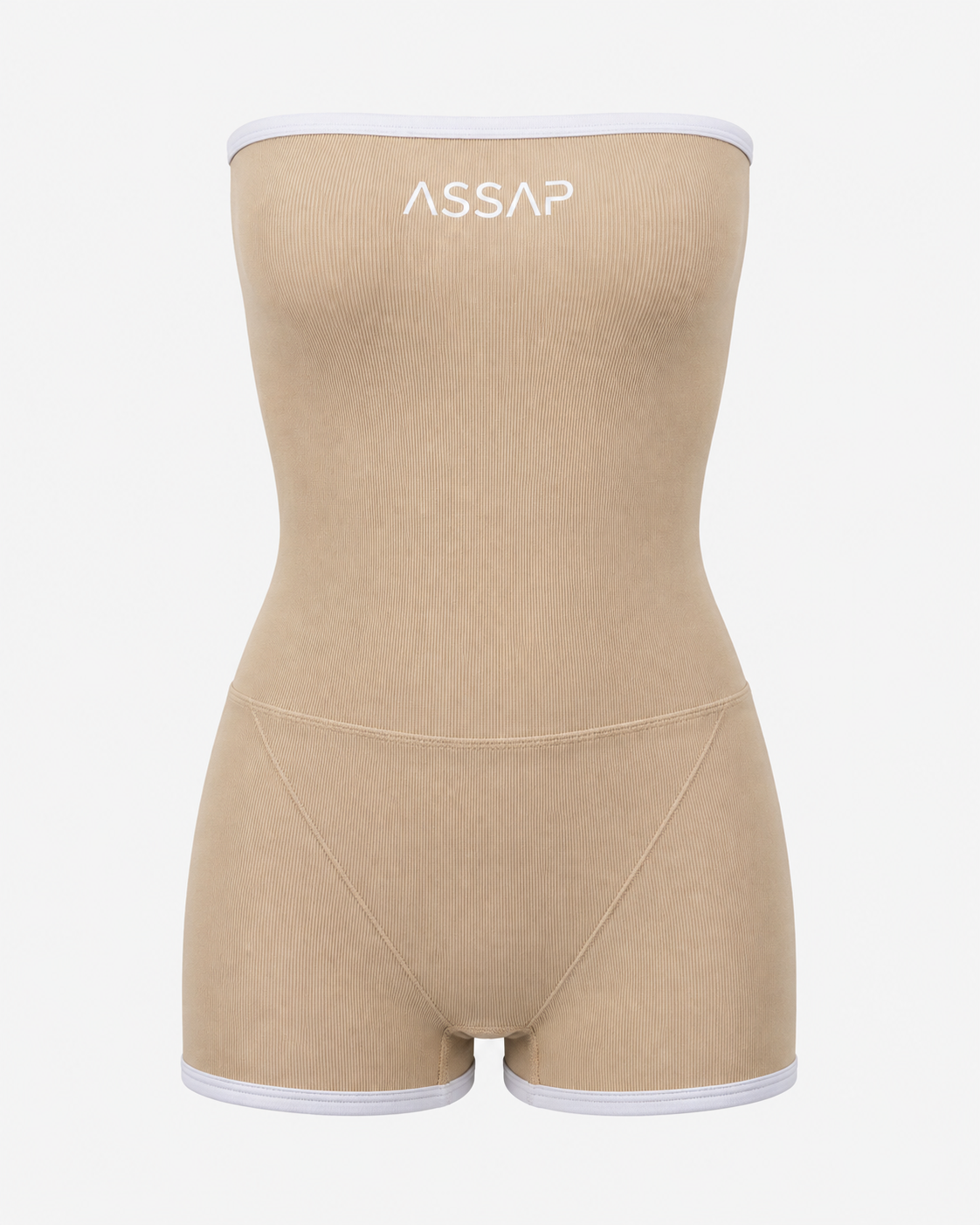 ASSAP Essential Romper - Color:Beige. Everyday confidence from gym to evening.