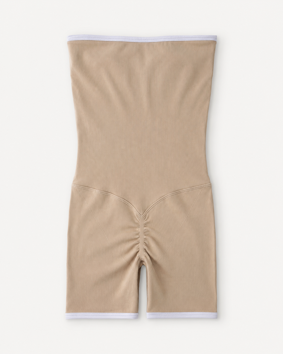 ASSAP Essential Romper - Color:Beige. Supportive, body-contouring sculpting fit.